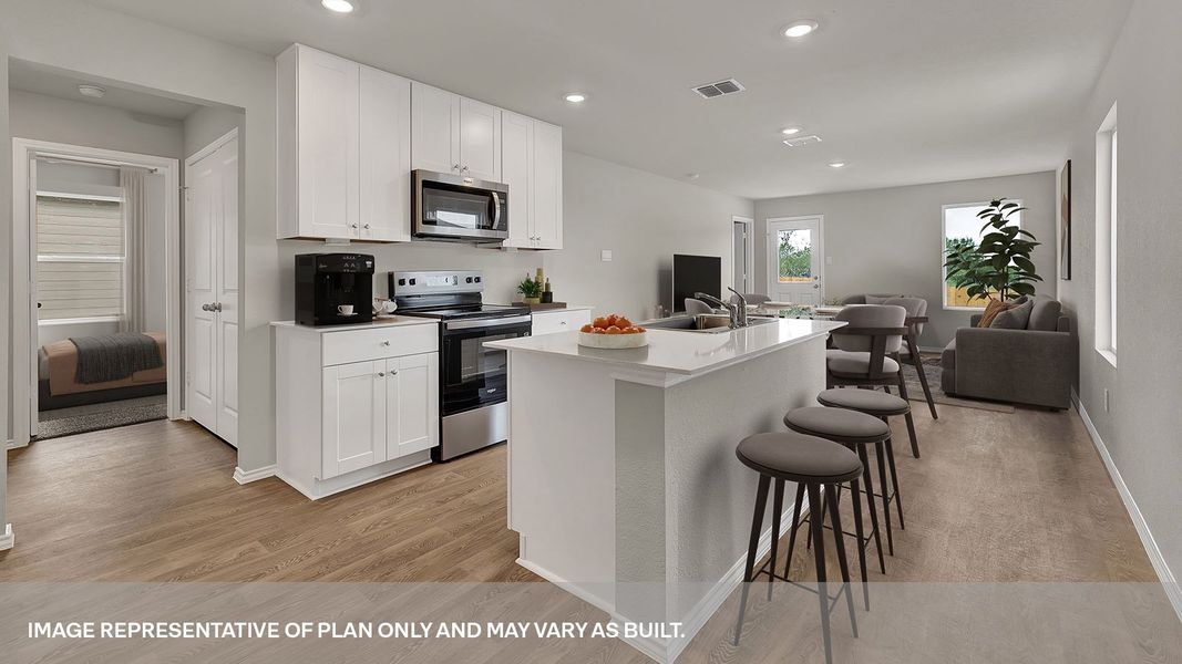 Furnished interior view inside a new home in Ladera, Luling (Image 9). Furnished interior view inside a new home in Ladera, Luling (Image 9).