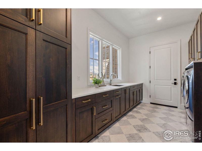 Laundry and mud room