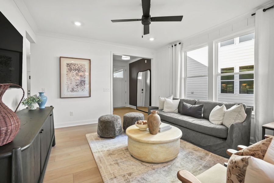 Representative furnished interior of a home built from the Compass by Del Webb in Del Webb Carolina Ridge, Midland (Image 43).