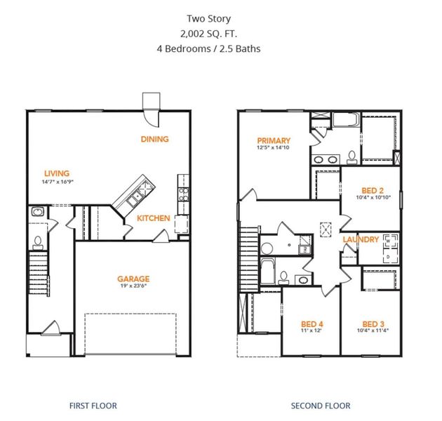 2D floor plan layout of this home in Stoney Ridge, Hudson, TX (Image 4).