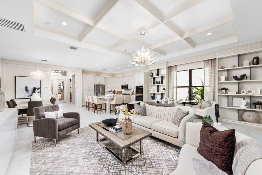 Representative furnished interior of a home built from the Vienna Grande by GL Homes in Valencia Del Mar, Boynton Beach (Image 9).