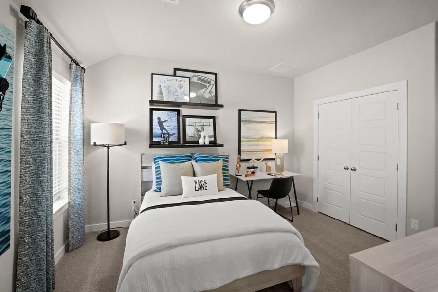 Furnished interior view inside a new home in Lakeside at Tessera, Lago Vista (Image 15). Furnished interior view inside a new home in Lakeside at Tessera, Lago Vista (Image 15).