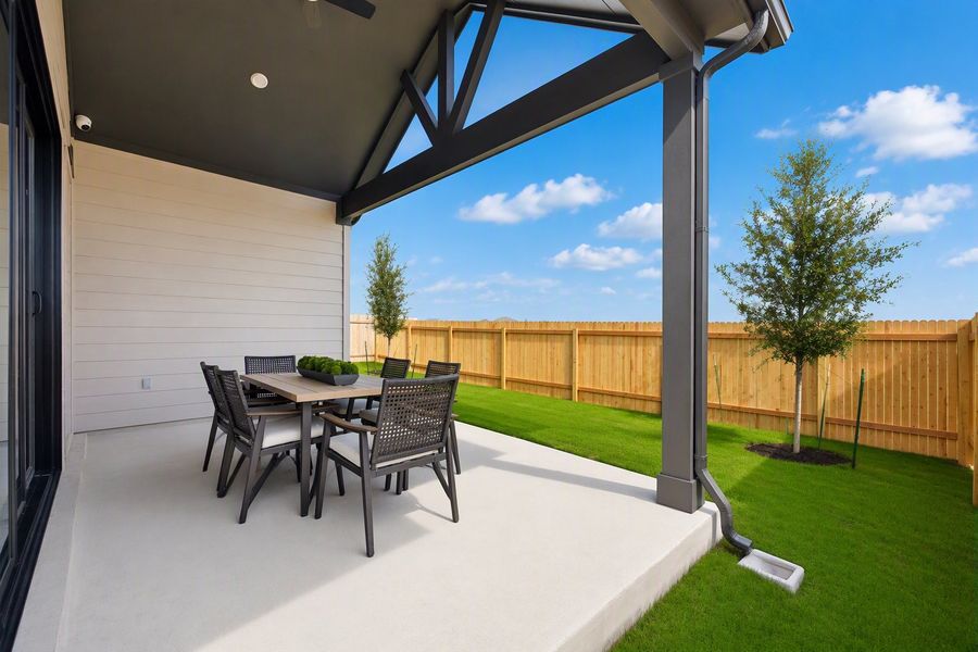 Representative exterior details of a home built from the Enfield by Taylor Morrison in Turners Crossing, Austin (Image 4). Representative exterior details of a home built from the Enfield by Taylor Morrison in Turners Crossing, Austin (Image 4).