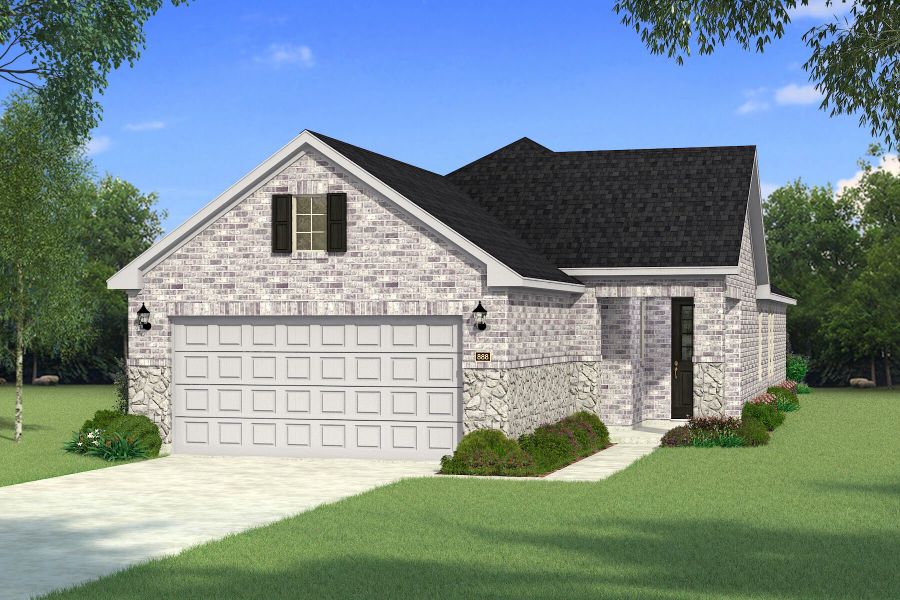 The Hamilton - Traditional 2 with Stone Elevation