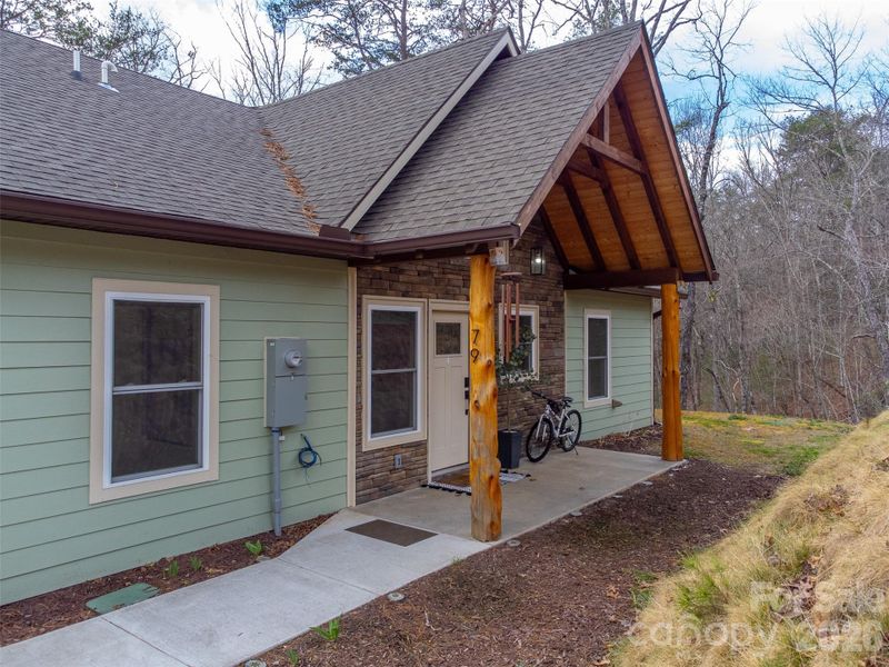Exterior details and patio area of a home in , Bryson City (Image 26). Exterior details and patio area of a home in , Bryson City (Image 26).