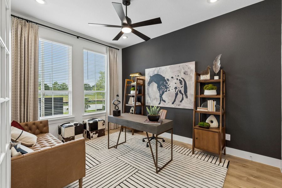 Furnished interior view inside a new home in Painted Tree Woodland West, McKinney (Image 14). Furnished interior view inside a new home in Painted Tree Woodland West, McKinney (Image 14).
