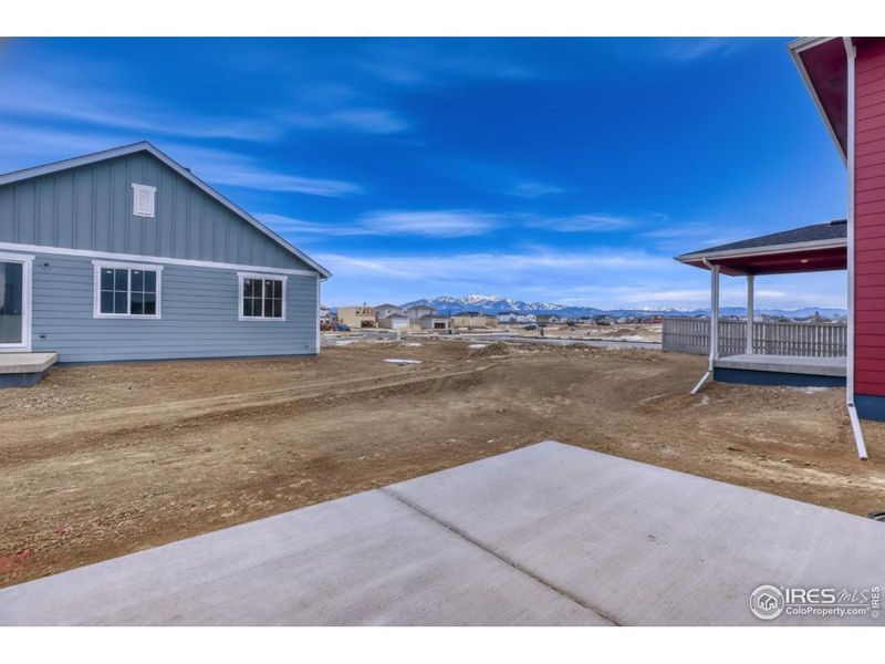 Exterior details and patio area of a home in Farmstead, Berthoud (Image 27).