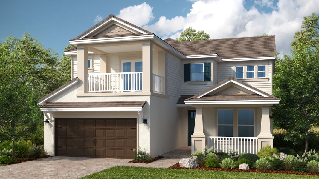 Representative exterior photo of a completed home built from the Barbados by Taylor Morrison in Hammock at Two Rivers, Zephyrhills, FL (Image 18). Representative exterior photo of a completed home built from the Barbados by Taylor Morrison in Hammock at Two Rivers, Zephyrhills, FL (Image 18).