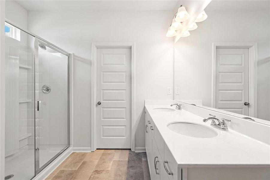 Furnished interior view inside a new home in Sanders Park, Austell (Image 14).