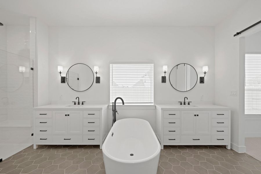 Spa-like primary bath (*Photo not of actual home and used for illustration purposes only.) Spa-like primary bath (*Photo not of actual home and used for illustration purposes only.)