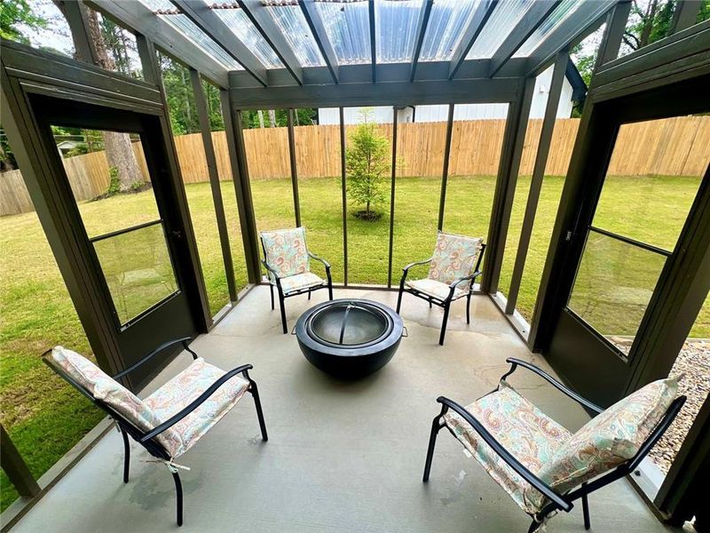 Exterior details and patio area of a home in , Atlanta (Image 32).