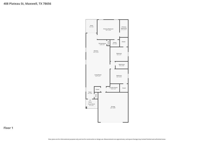 2D floor plan layout of this home in , Maxwell, TX (Image 5). 2D floor plan layout of this home in , Maxwell, TX (Image 5).