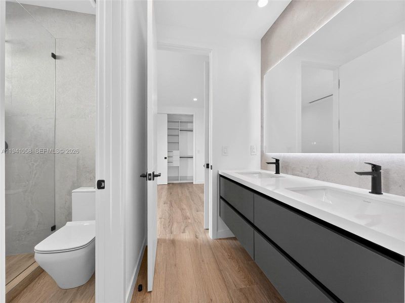 Furnished interior view inside a new home in , Miami (Image 12).