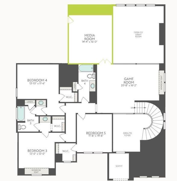 2D floor plan layout of this home in Pecan Ridge, Fulshear, TX (Image 2). 2D floor plan layout of this home in Pecan Ridge, Fulshear, TX (Image 2).