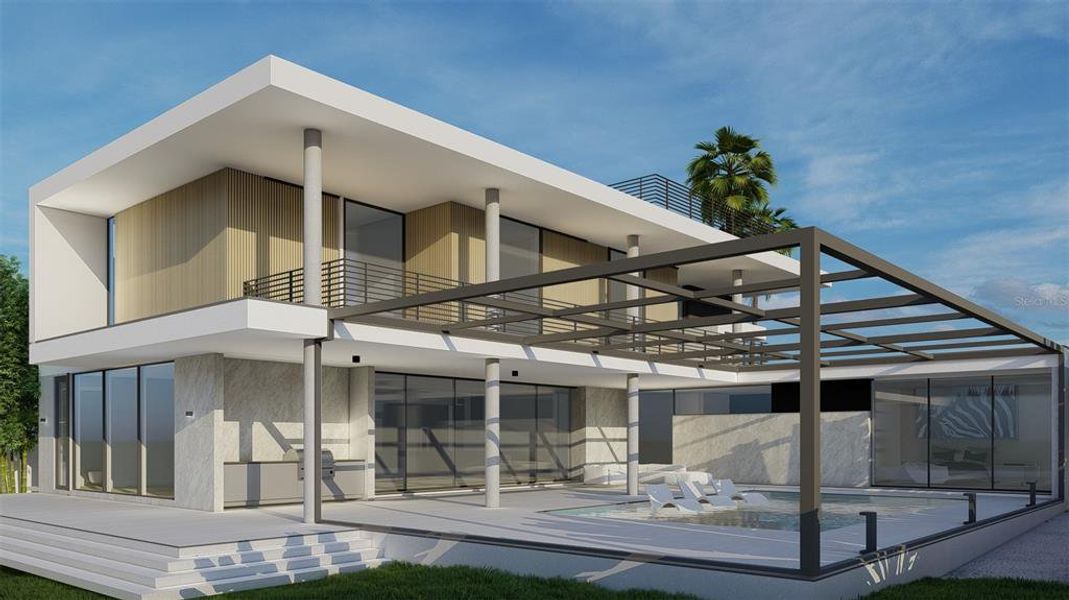 Exterior details and patio area of a home in , Sarasota (Image 4).