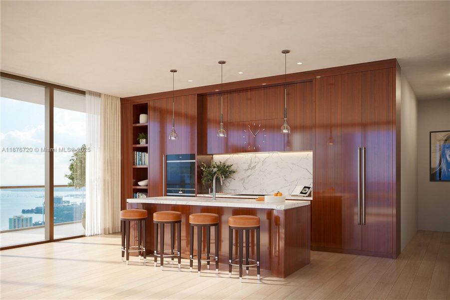 Furnished interior view inside a new home in Cipriani Residences Miami, Miami (Image 9).
