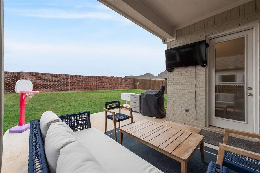 Exterior details and patio area of a home in , Aledo (Image 25).