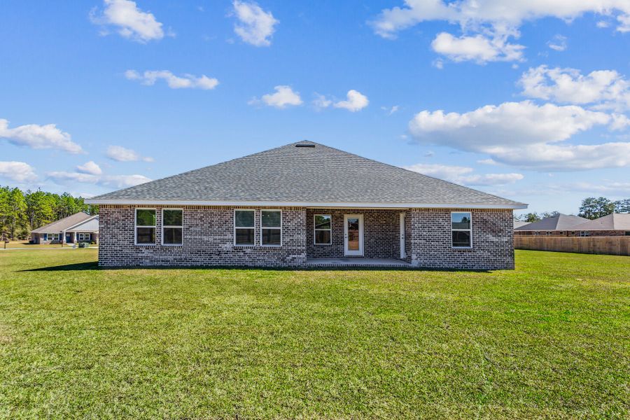 Representative exterior photo of a completed home built from the The Turquoise by Herbst Homes in Clear Water Landing, Milton, FL (Image 39).
