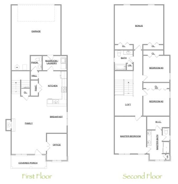 2D floor plan layout for the The Prescott by Smithbilt Homes in Belltown, Powell, TN (Image 3). 2D floor plan layout for the The Prescott by Smithbilt Homes in Belltown, Powell, TN (Image 3).