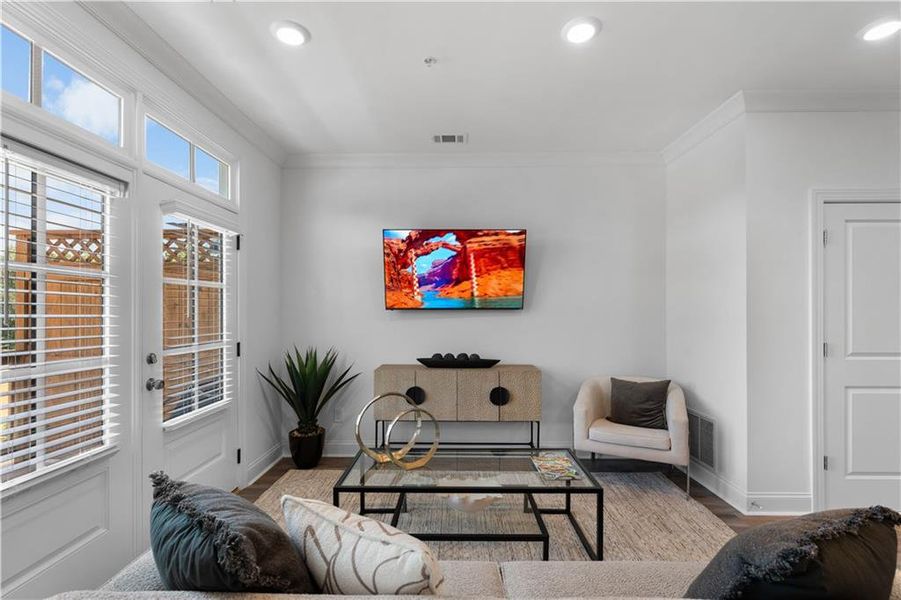 Furnished interior view inside a new home in Brookside Reserve, Alpharetta (Image 6).
