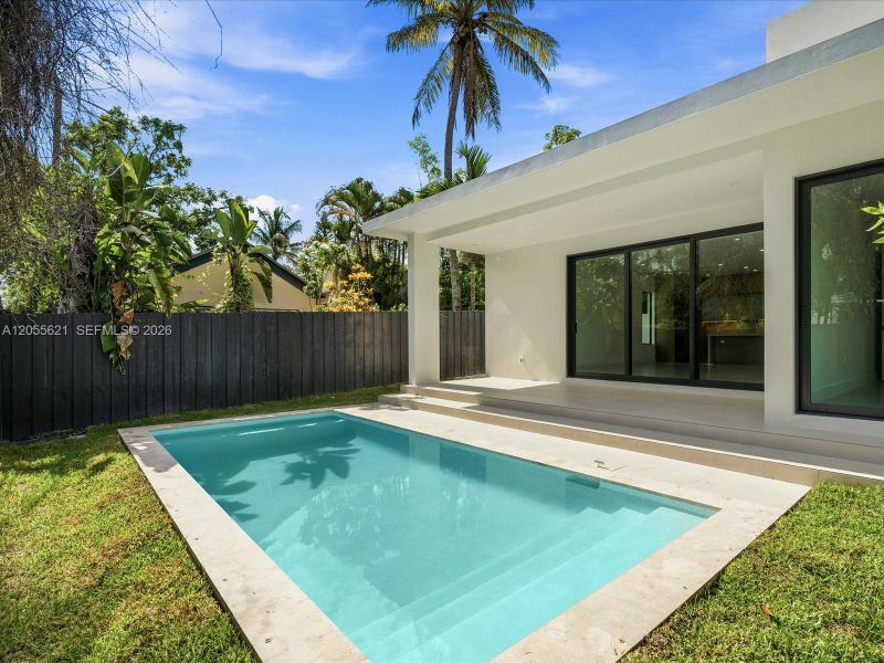 Exterior details and patio area of a home in , Miami (Image 30). Exterior details and patio area of a home in , Miami (Image 30).