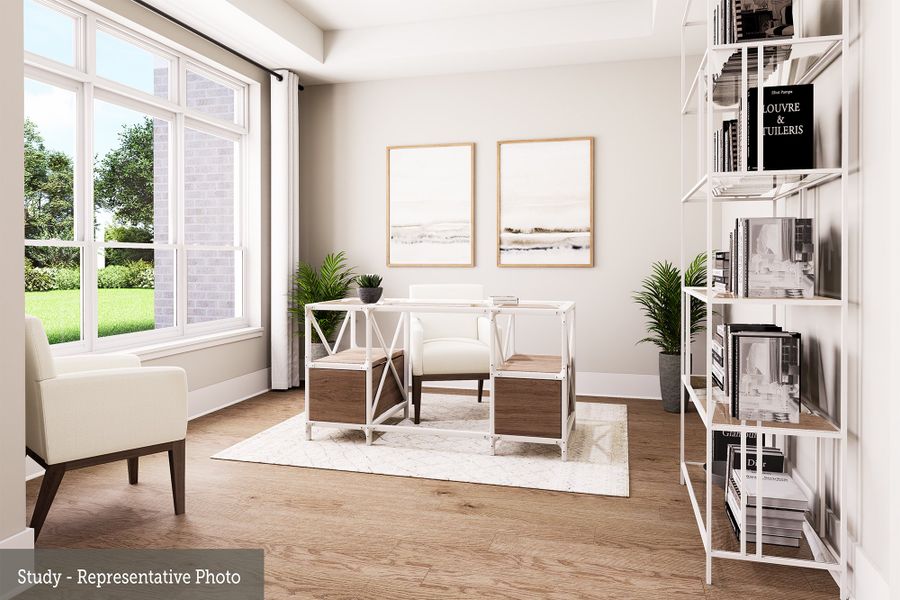 Representative furnished interior of a home built from the The Miranda by David Weekley Homes in Briarley, Montgomery (Image 7). Representative furnished interior of a home built from the The Miranda by David Weekley Homes in Briarley, Montgomery (Image 7).