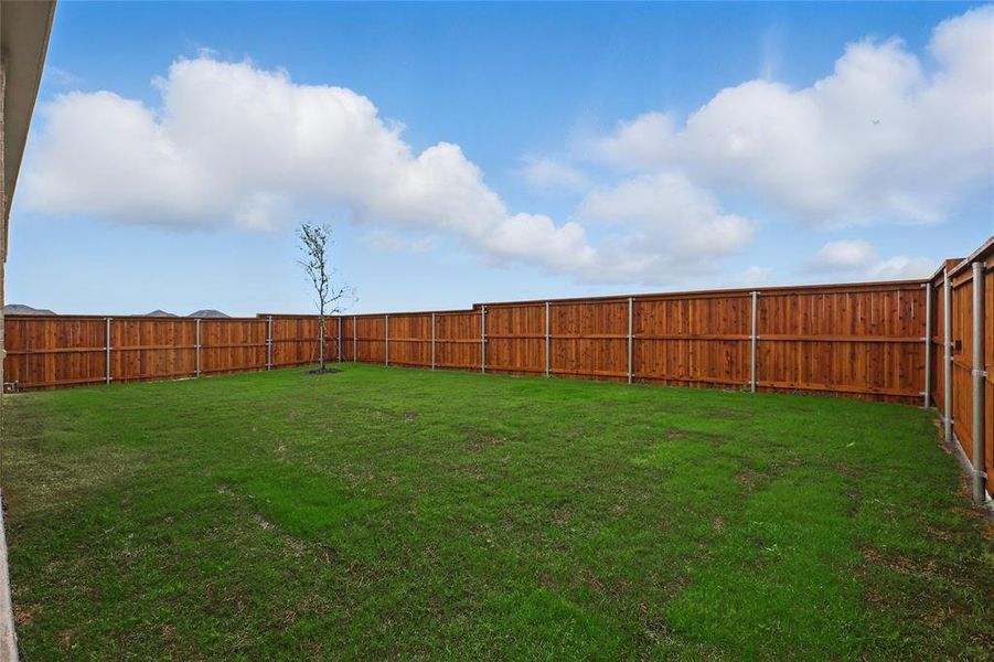 View of fenced backyard View of fenced backyard