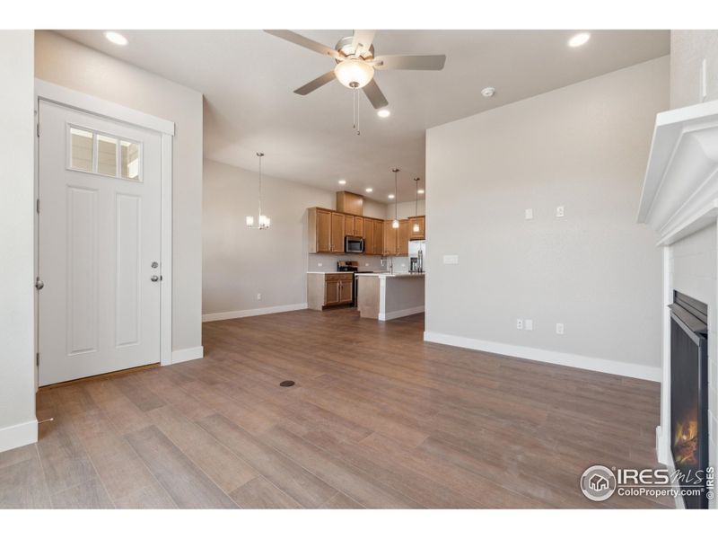 Upgraded, extended luxury vinyl flooring.