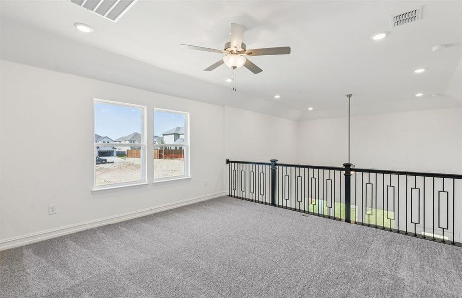 Spacious game room on second level Spacious game room on second level