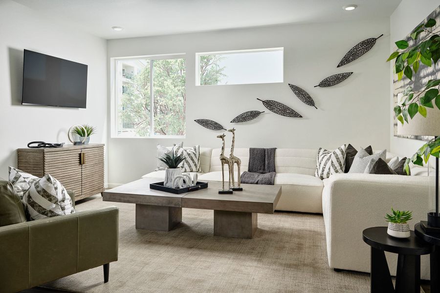 Furnished interior view inside a new home in Sugar Mill Village, Longmont (Image 5). Furnished interior view inside a new home in Sugar Mill Village, Longmont (Image 5).