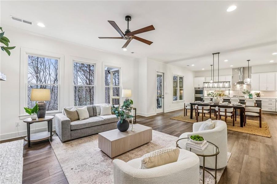 Furnished interior view inside a new home in , Dawsonville (Image 12).