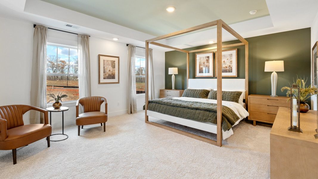 Representative furnished interior of a home built from the Drayton by DRB Homes in Pelham Crossing, Greenville (Image 30).