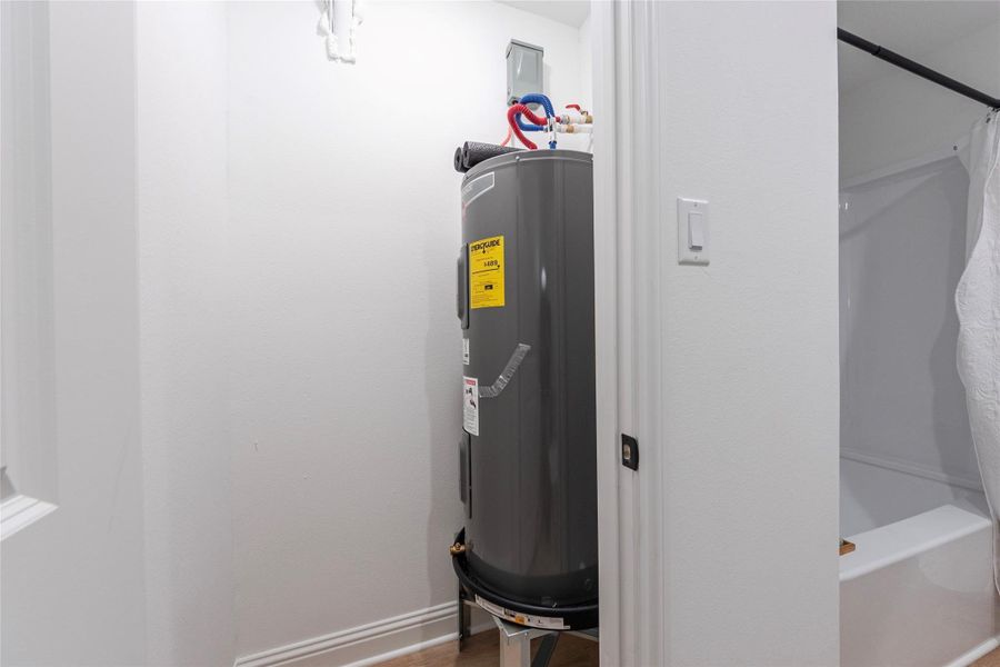 Water heater closet.