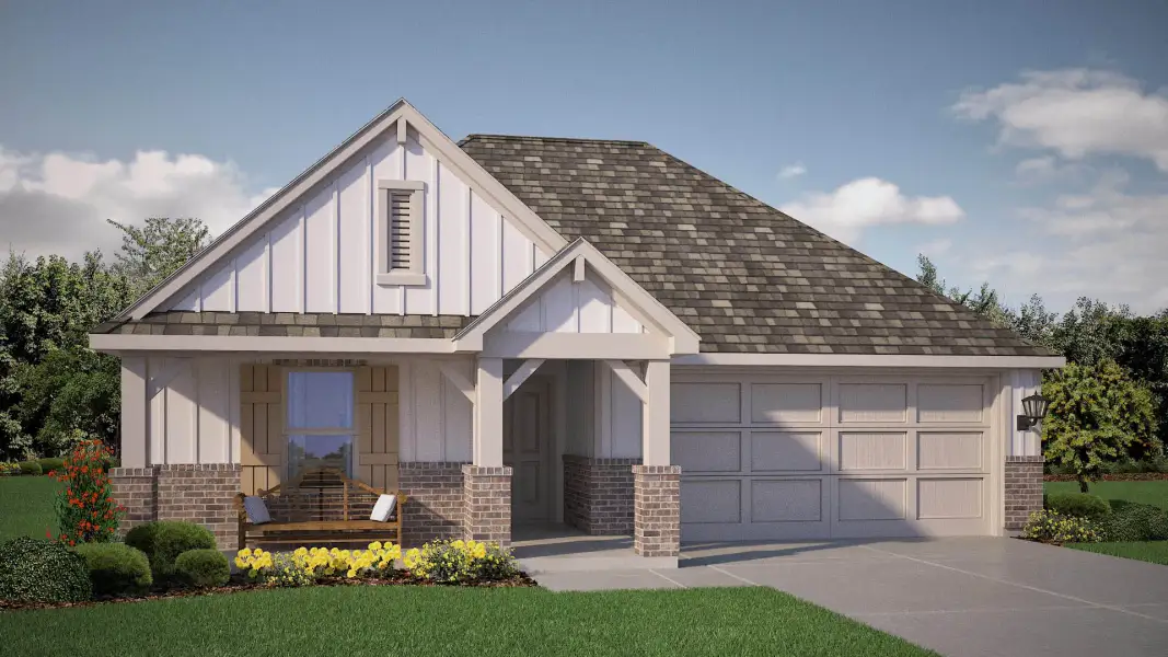 Representative exterior photo of a completed home built from the Lakeway by D.R. Horton in Hadley Farms, Godley, TX (Image 20).