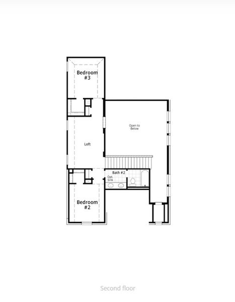 2D floor plan layout for the Kimberley Plan by Highland Homes in Goodland: 40ft. lots, Midlothian, TX (Image 3).