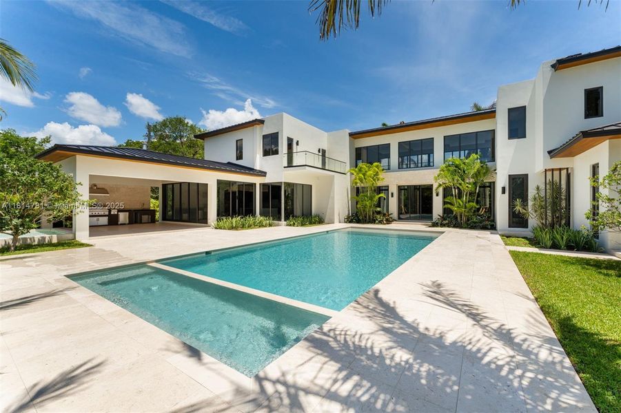 Front exterior of a new home in , Pinecrest, FL, highlighting curb appeal (Image 30).