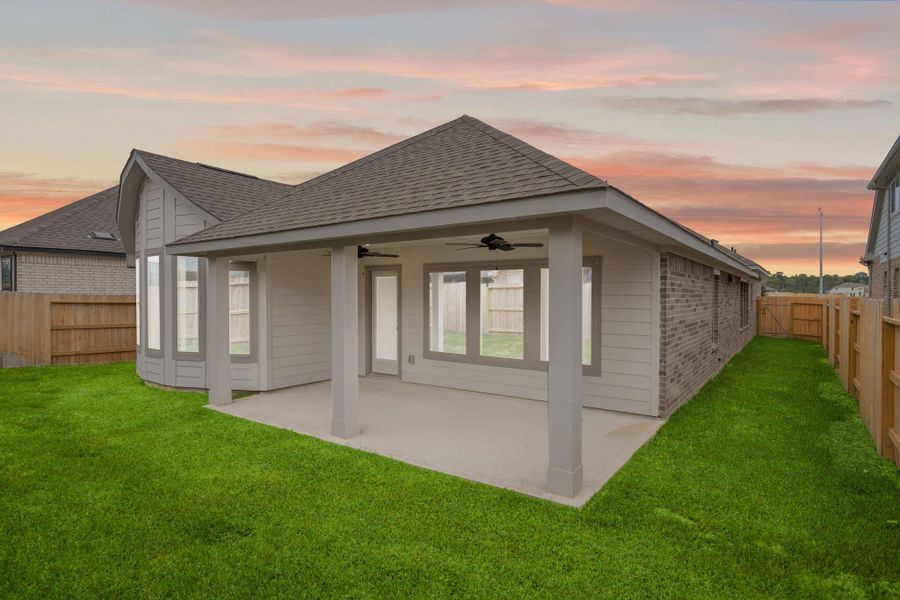 Exterior details and patio area of a home in , Spring (Image 4). Exterior details and patio area of a home in , Spring (Image 4).