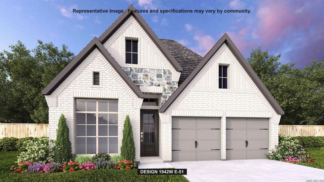 Front exterior of a new home in Arcadia Ridge, San Antonio, TX, highlighting curb appeal (Image 1). Front exterior of a new home in Arcadia Ridge, San Antonio, TX, highlighting curb appeal (Image 1).