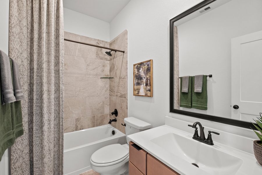 Furnished interior view inside a new home in Elyson, Katy (Image 11).