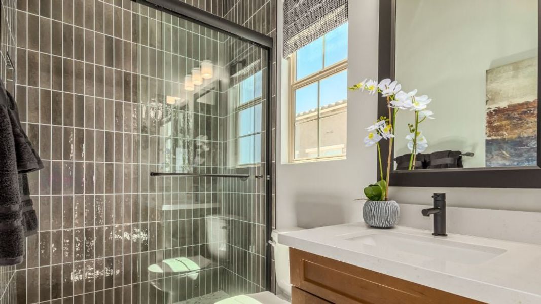 Representative furnished interior of a home built from the Sierra by Taylor Morrison in Ellsworth Ranch Capstone Collection, Queen Creek (Image 22).