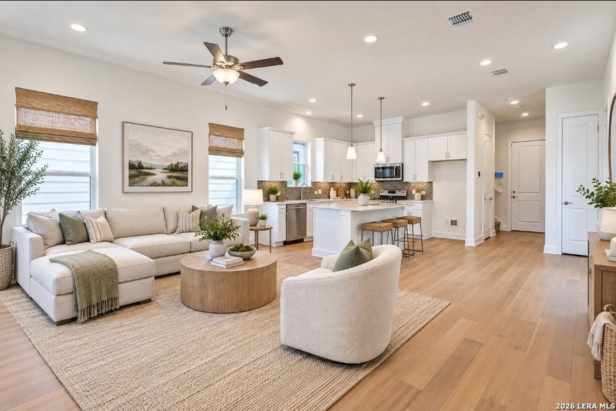Furnished interior view inside a new home in Town Creek, New Braunfels (Image 15). Furnished interior view inside a new home in Town Creek, New Braunfels (Image 15).