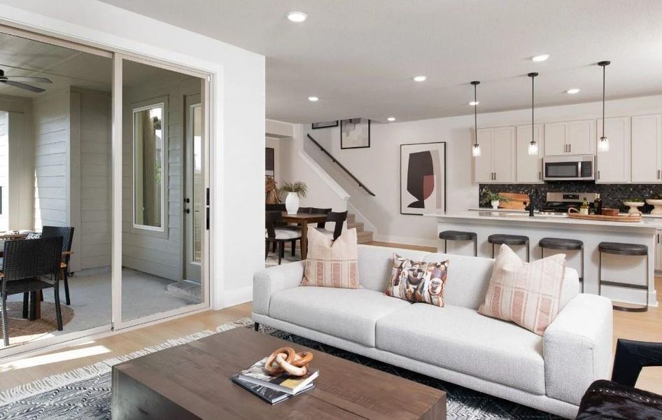 Furnished interior view inside a new home in Terrace Collection at Harvest, Argyle (Image 8). Furnished interior view inside a new home in Terrace Collection at Harvest, Argyle (Image 8).