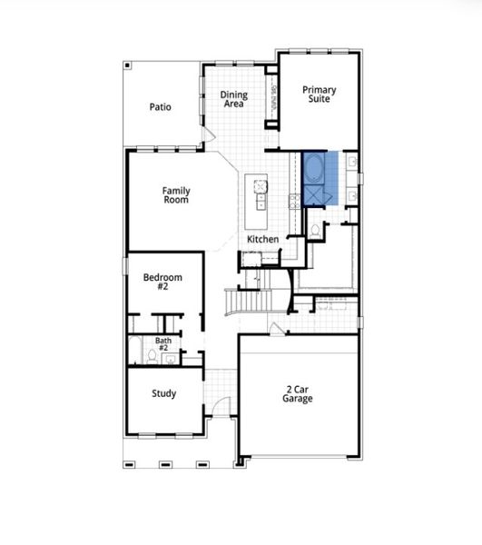 2D floor plan layout for the Middleton by Highland Homes in Landmark, Denton, TX (Image 4). 2D floor plan layout for the Middleton by Highland Homes in Landmark, Denton, TX (Image 4).