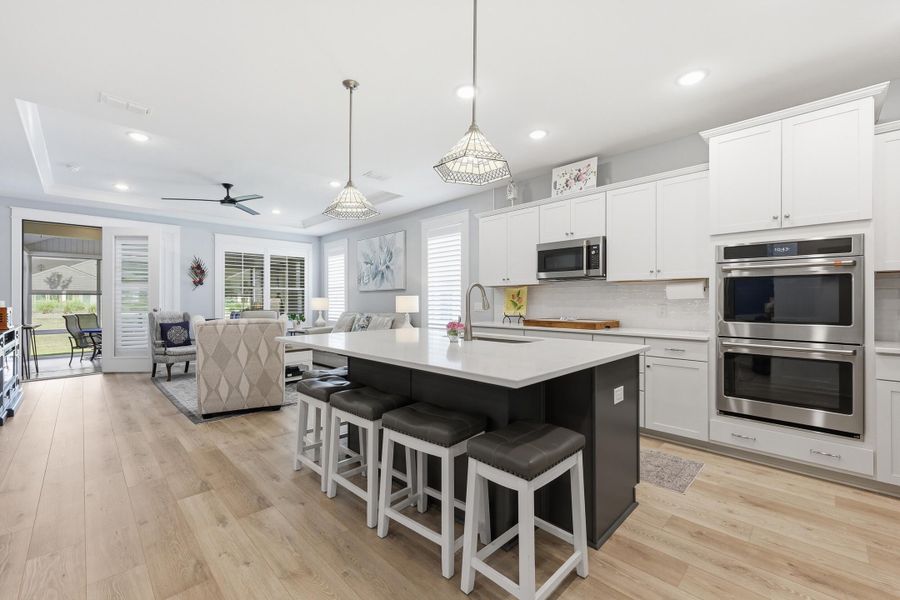 Furnished interior view inside a new home in K. Hovnanian's® Four Seasons at Lakes of Cane Bay, Summerville (Image 24).