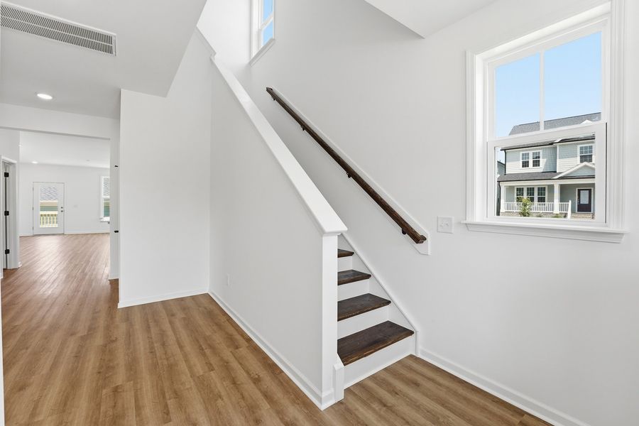 Representative unfurnished interior of a home built from the Blair by Brookfield Residential in Wendell Falls, Wendell (Image 10).