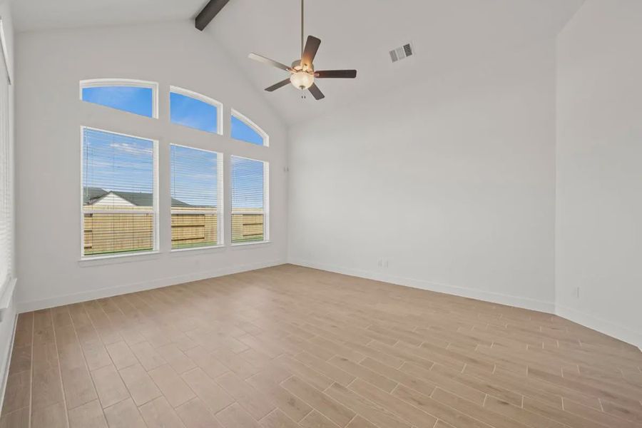 Representative unfurnished interior of a home built from the Mariah by Chesmar Homes in Lakes of Cane Island, Katy (Image 27).