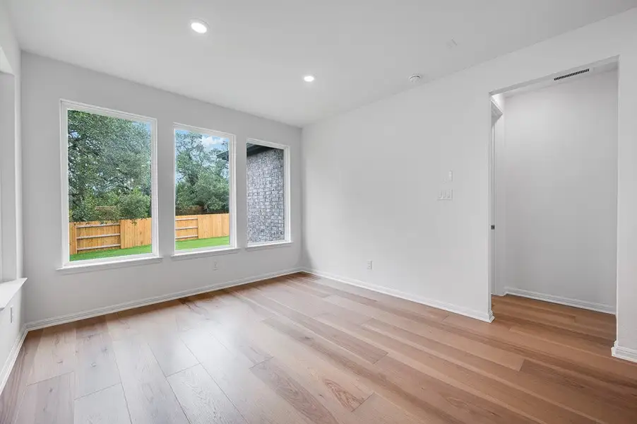 Representative unfurnished interior of a home built from the Peridot by Taylor Morrison in Santa Rita Ranch, Liberty Hill (Image 10). Representative unfurnished interior of a home built from the Peridot by Taylor Morrison in Santa Rita Ranch, Liberty Hill (Image 10).