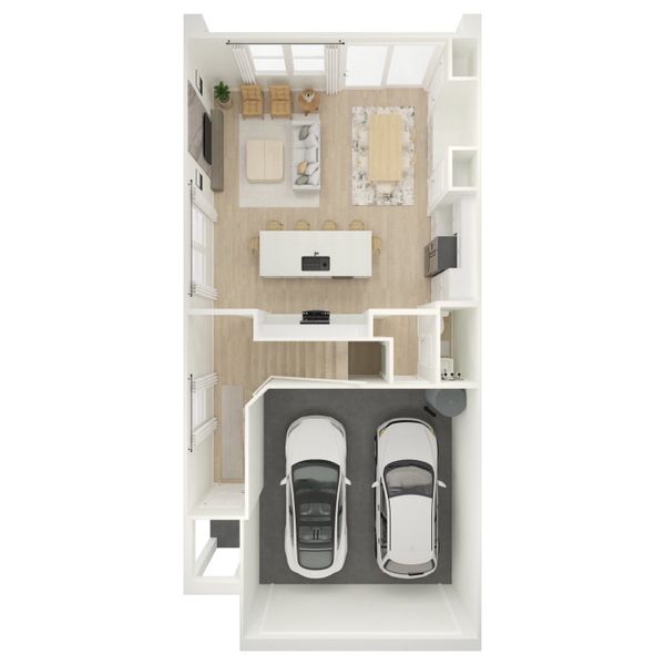 2D floor plan layout for the Marietta II by K. Hovnanian® Homes in Urban at South Mountain, Phoenix, AZ (Image 4).