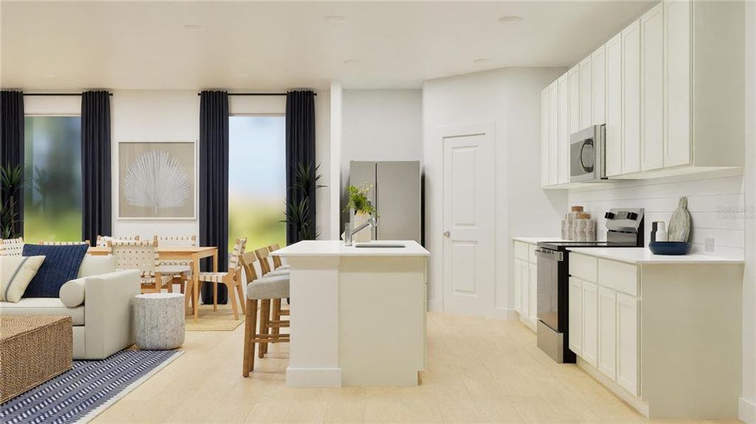 Furnished interior view inside a new home in Meadow Pointe, Groveland (Image 17).