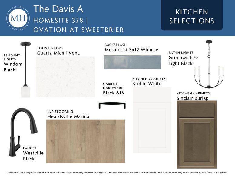 Sample of building materials used in homes in Ovation at Sweetbrier, Durham (Image 5).